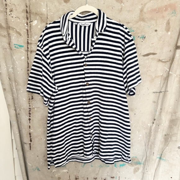 Kenny Flowers Nauti by Nature Terry Button Down Shirt - Picture 2 of 5